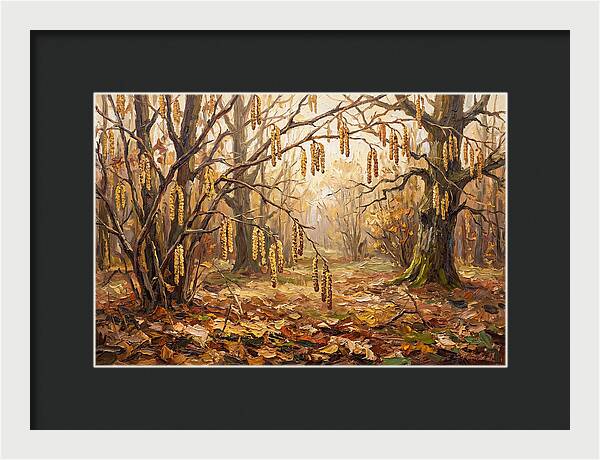 Autumn Hazel Nut Catkins