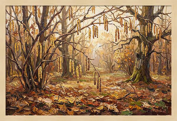 Autumn Hazel Nut Catkins