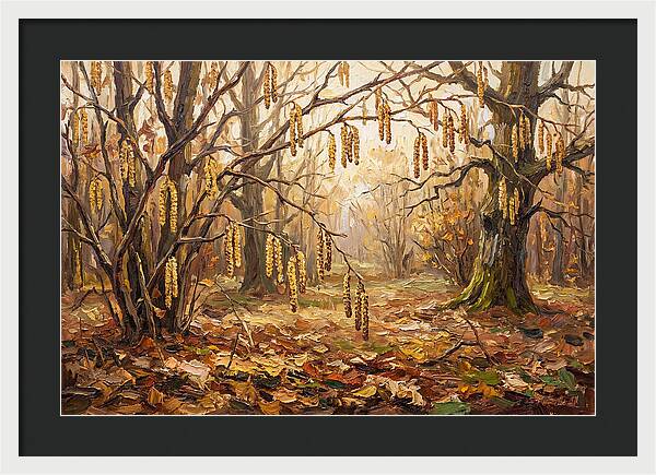 Autumn Hazel Nut Catkins