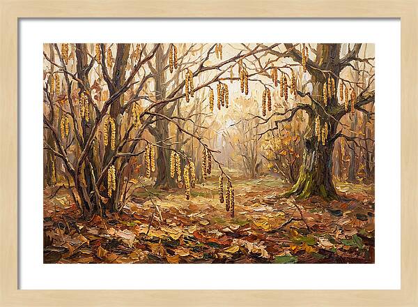 Autumn Hazel Nut Catkins