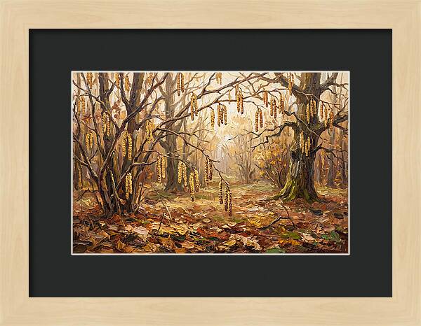 Autumn Hazel Nut Catkins