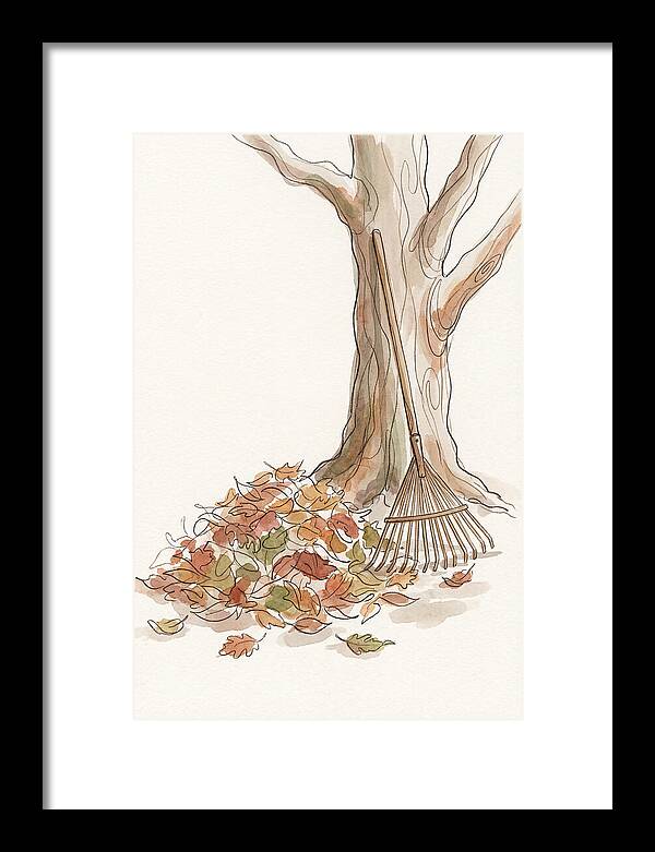 Autumn Leaves And Rake
