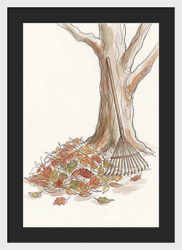 Autumn Leaves And Rake