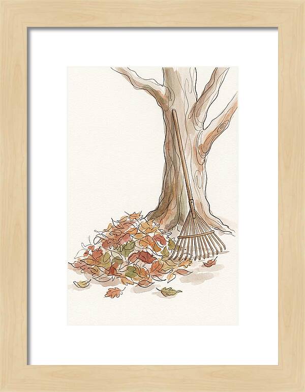Autumn Leaves And Rake
