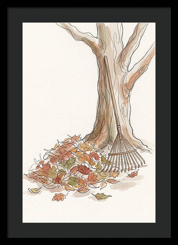 Autumn Leaves And Rake
