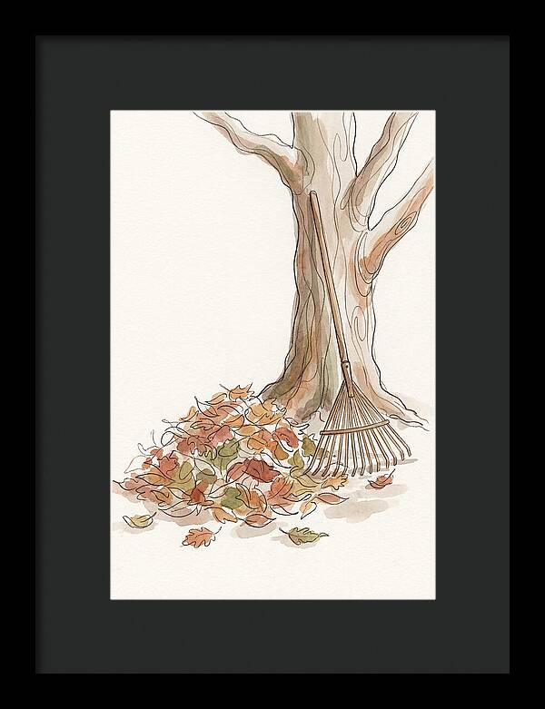 Autumn Leaves And Rake
