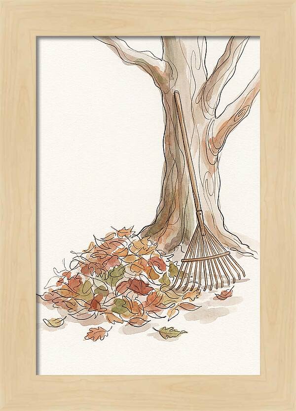 Autumn Leaves And Rake