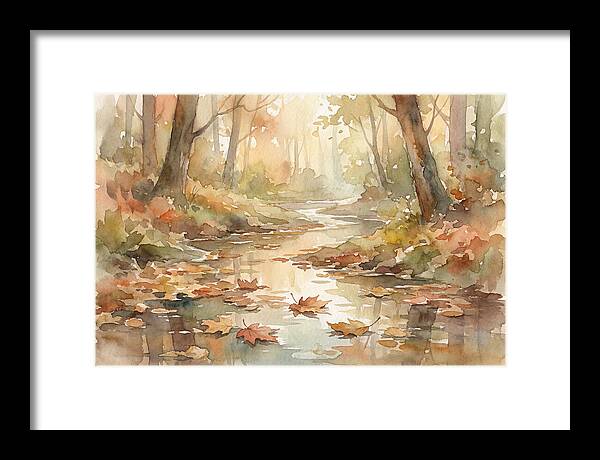Autumn Leaves Floating Downstream