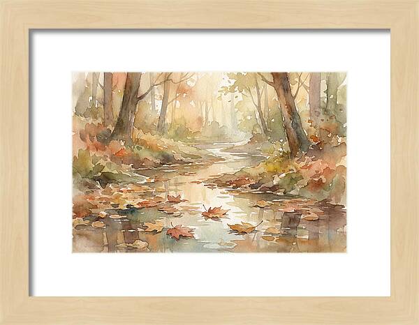 Autumn Leaves Floating Downstream