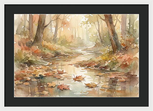 Autumn Leaves Floating Downstream