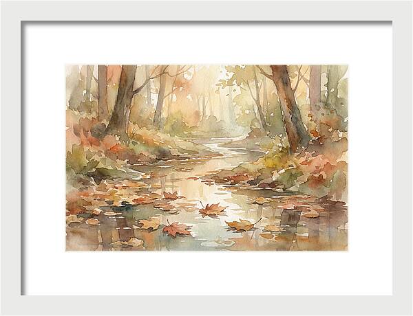 Autumn Leaves Floating Downstream