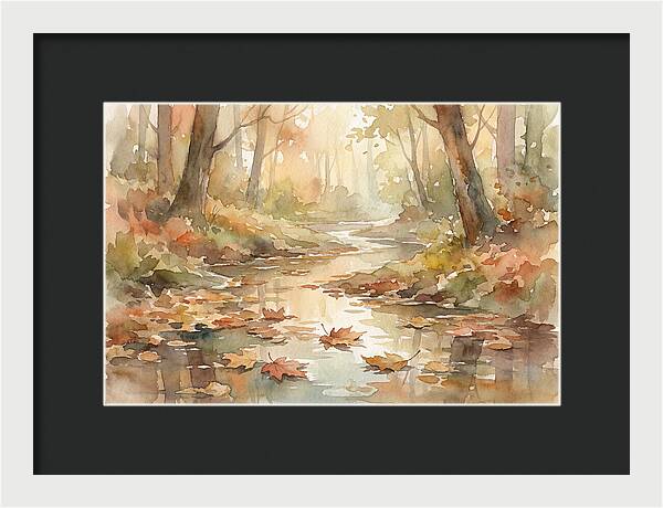 Autumn Leaves Floating Downstream