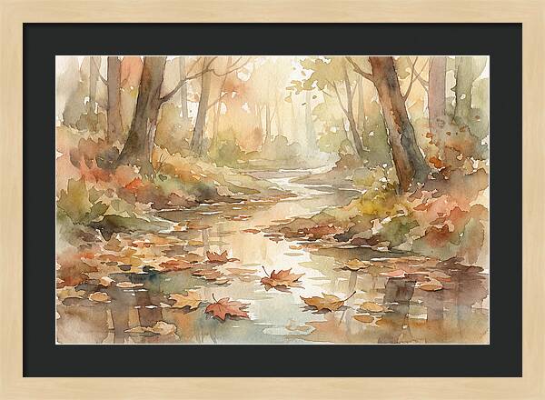 Autumn Leaves Floating Downstream
