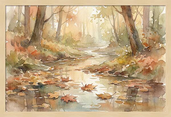Autumn Leaves Floating Downstream