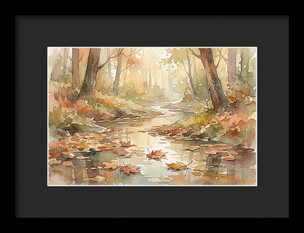 Autumn Leaves Floating Downstream