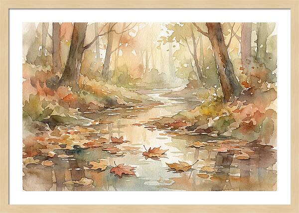 Autumn Leaves Floating Downstream