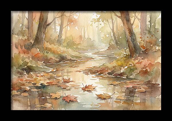 Autumn Leaves Floating Downstream