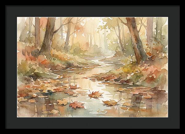 Autumn Leaves Floating Downstream