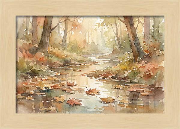 Autumn Leaves Floating Downstream