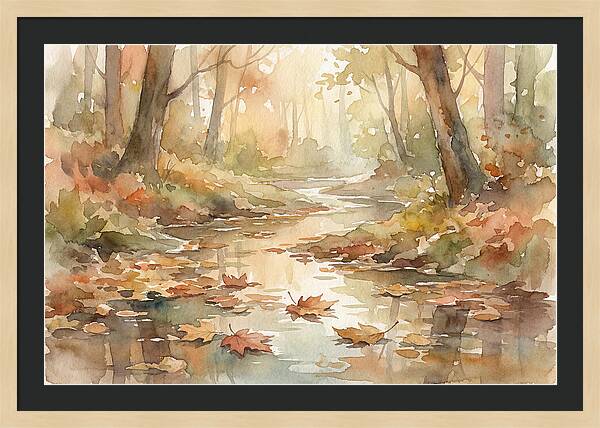 Autumn Leaves Floating Downstream