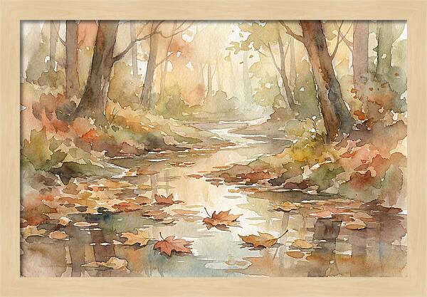 Autumn Leaves Floating Downstream