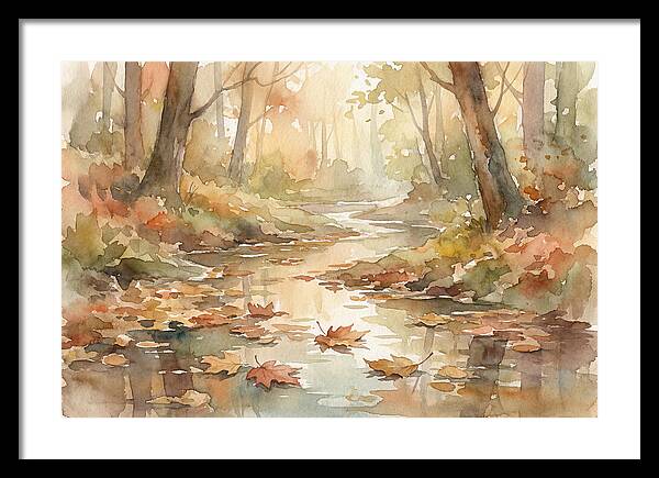 Autumn Leaves Floating Downstream