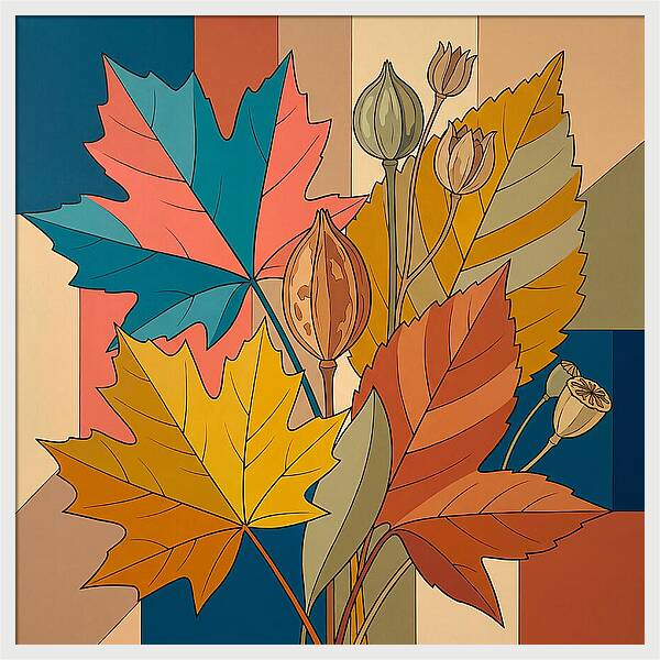 Autumn Leaves In Vibrant Colors