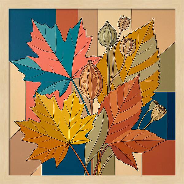 Autumn Leaves In Vibrant Colors