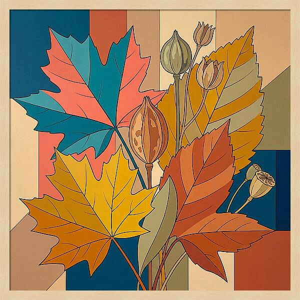 Autumn Leaves In Vibrant Colors