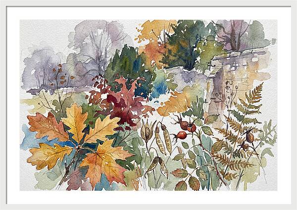 Autumn Leaves In Watercolor