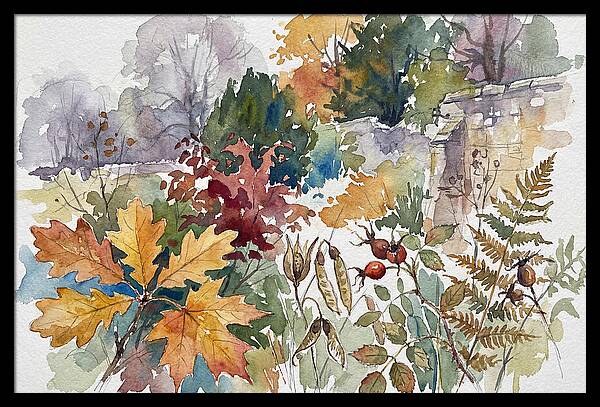 Autumn Leaves In Watercolor