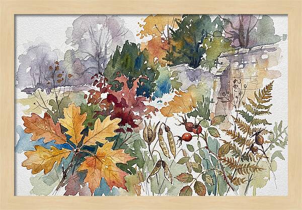 Autumn Leaves In Watercolor