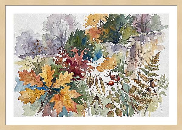 Autumn Leaves In Watercolor