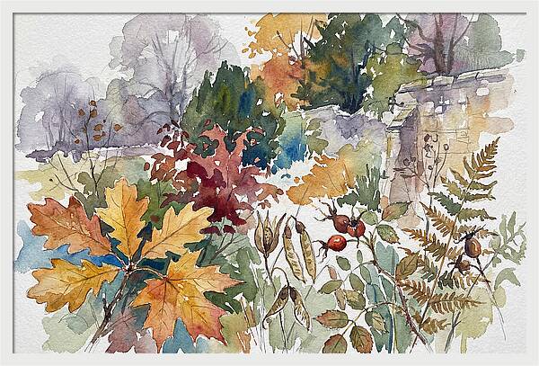 Autumn Leaves In Watercolor
