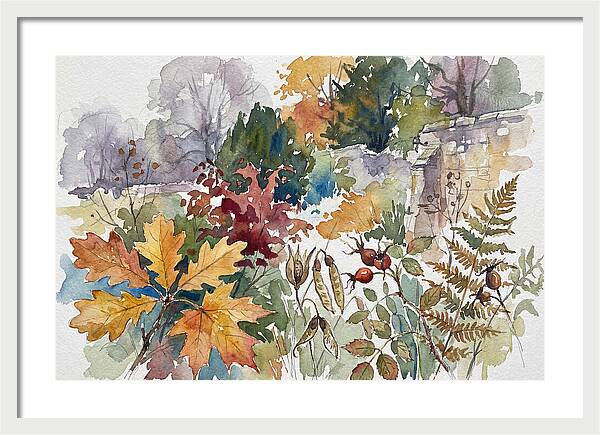 Autumn Leaves In Watercolor