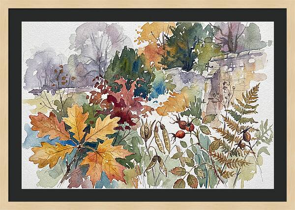 Autumn Leaves In Watercolor