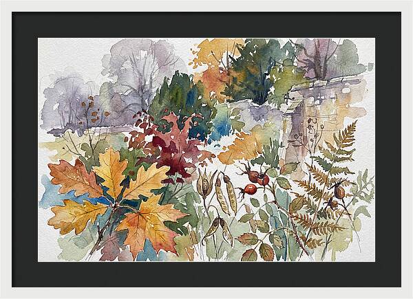 Autumn Leaves In Watercolor