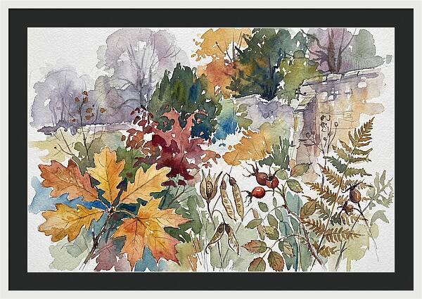 Autumn Leaves In Watercolor