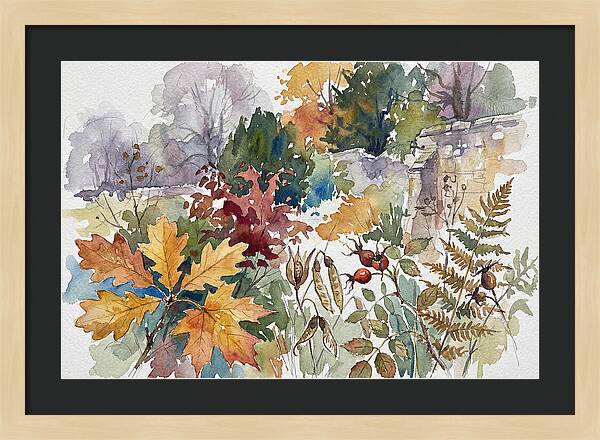 Autumn Leaves In Watercolor