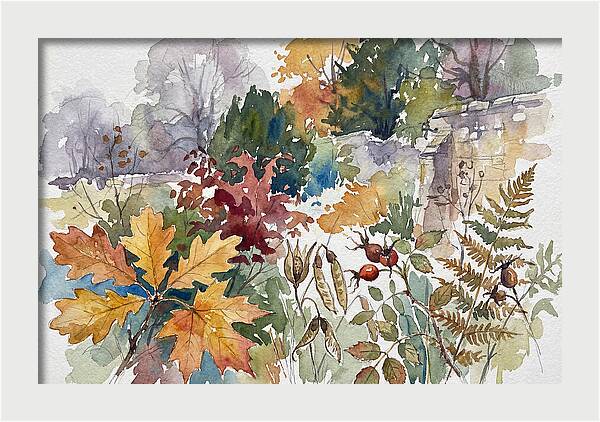 Autumn Leaves In Watercolor