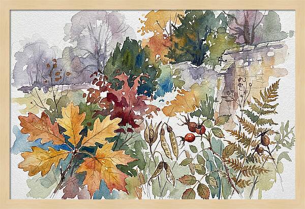 Autumn Leaves In Watercolor