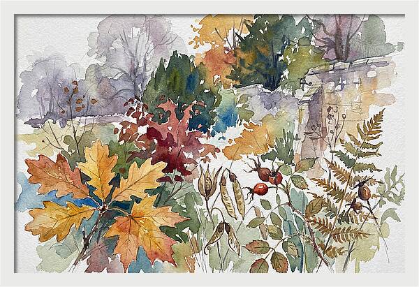 Autumn Leaves In Watercolor