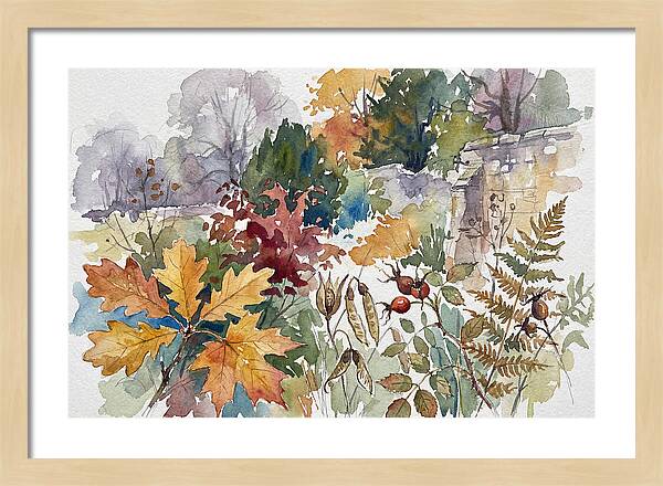 Autumn Leaves In Watercolor