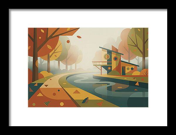 Autumn Mist Over Canal