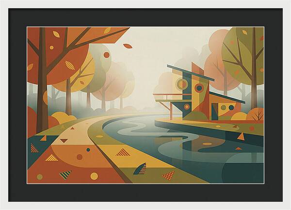 Autumn Mist Over Canal