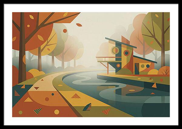 Autumn Mist Over Canal