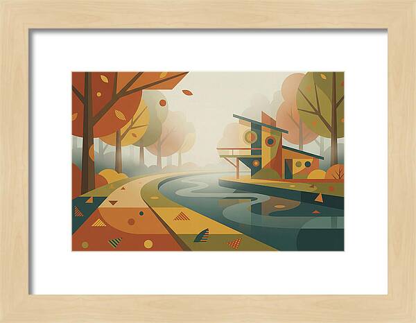 Autumn Mist Over Canal
