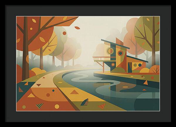 Autumn Mist Over Canal