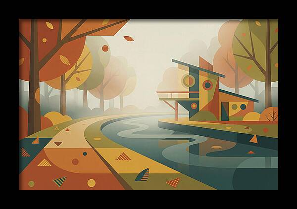 Autumn Mist Over Canal