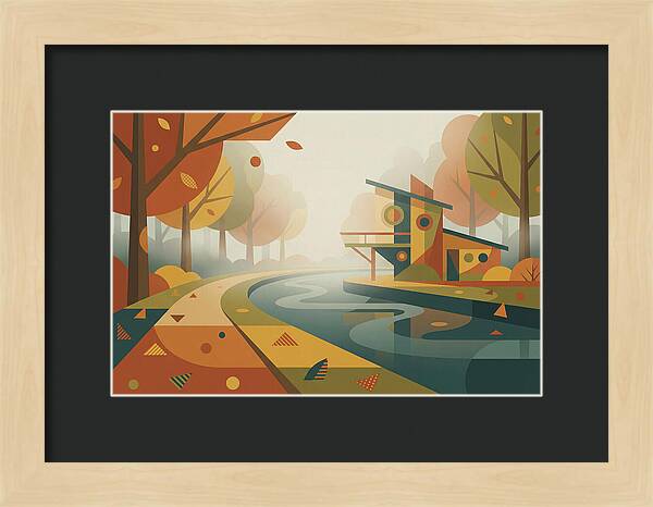 Autumn Mist Over Canal